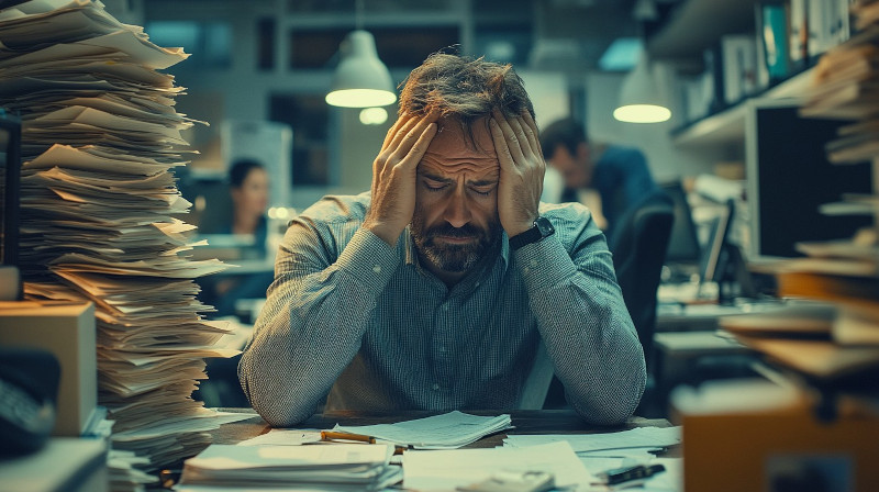 Overwhelmed manager